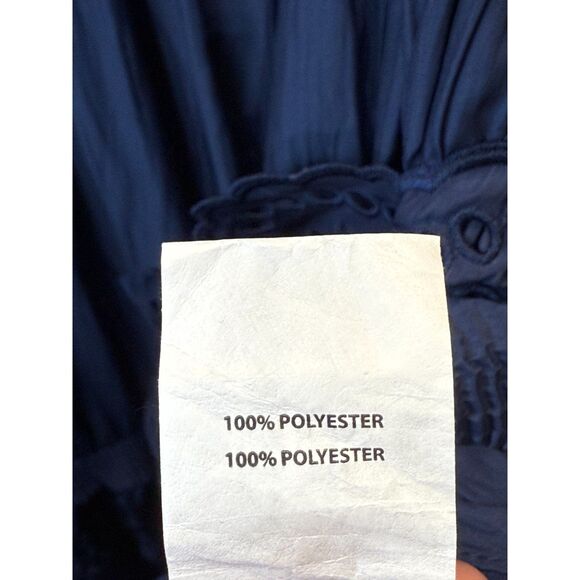 Ramy Brook Women's Size Large Navy Dulce Tiered Halter Maxi Dress NWT - Picture 6 of 8